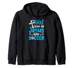 This Runs Jesus And Soccer Faith Sports T-Shirt - Unique Graphic Unisex