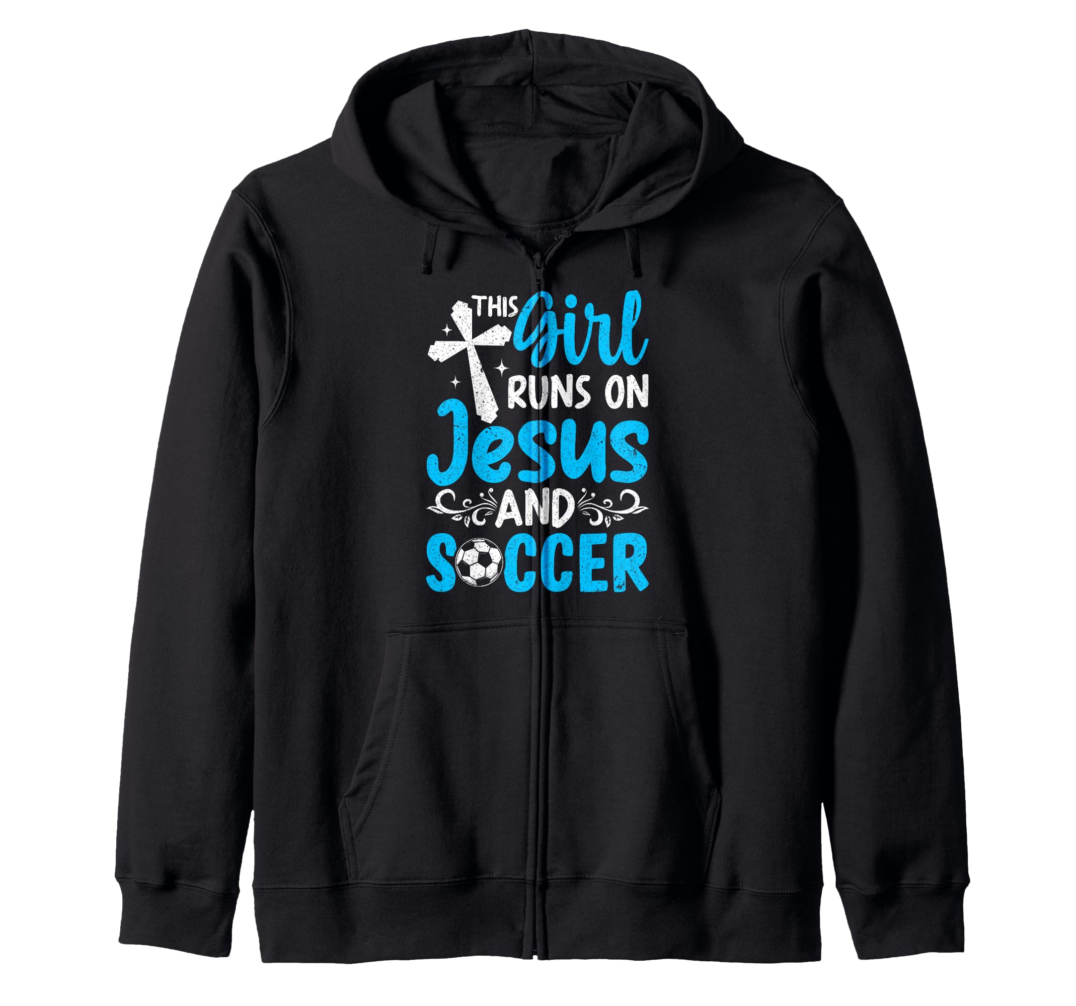 This Runs Jesus And Soccer Faith Sports T-Shirt - Unique Graphic Unisex