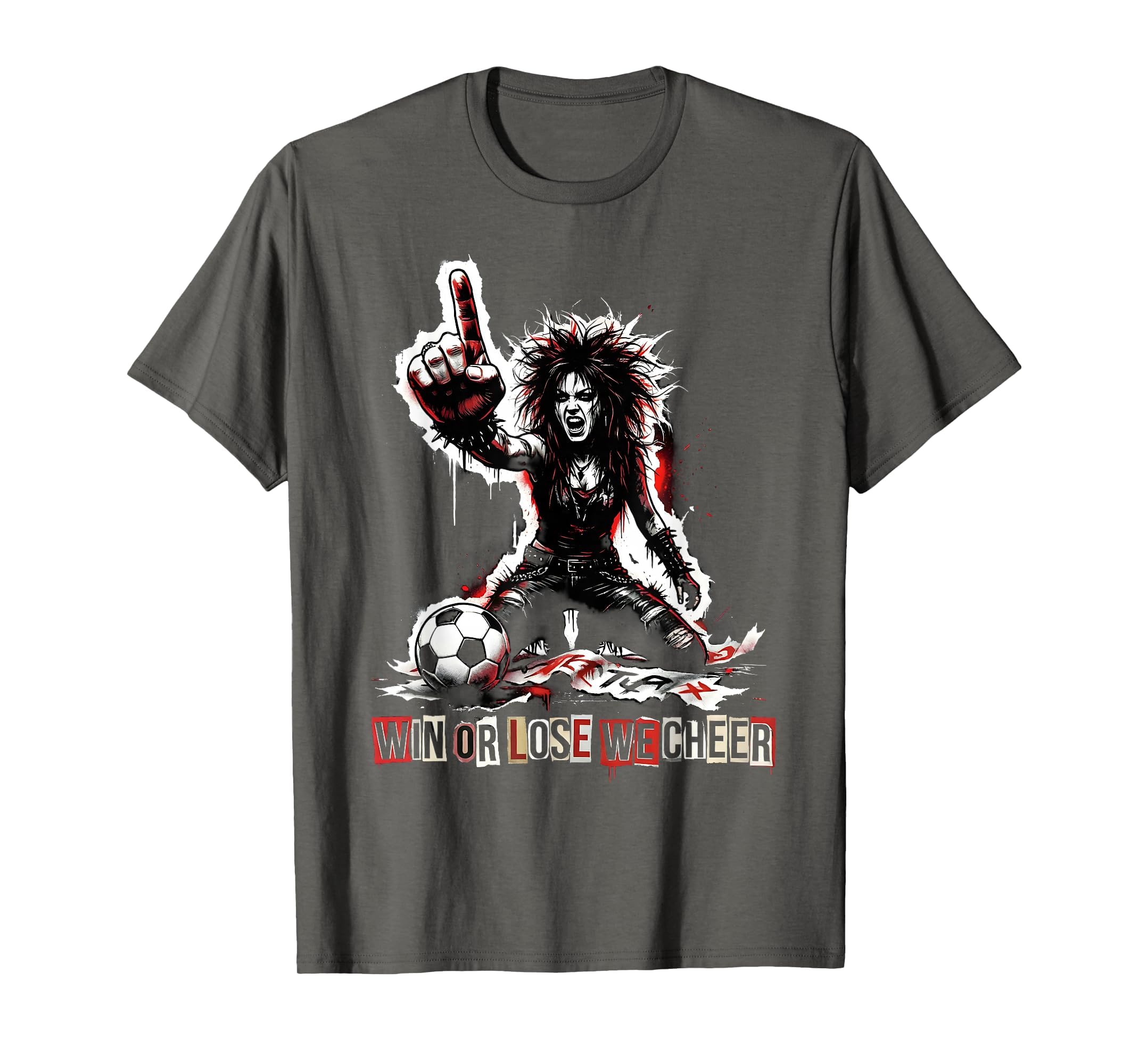 Win Or Lose We Cheer Soccer Mom T-Shirt - Novelty Apparel Unisex