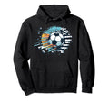 Soccer Ball Break Wall Soccer Sport Hoodie - Minimalist Print Unisex