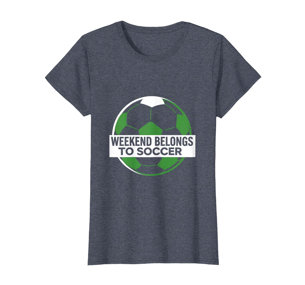 Weekend Belongs To Soccer Mom T-Shirt - Unique Graphic for Adults
