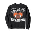 Football Grandma Heart Leopard Sweatshirt - Fun Novelty Design for Adults