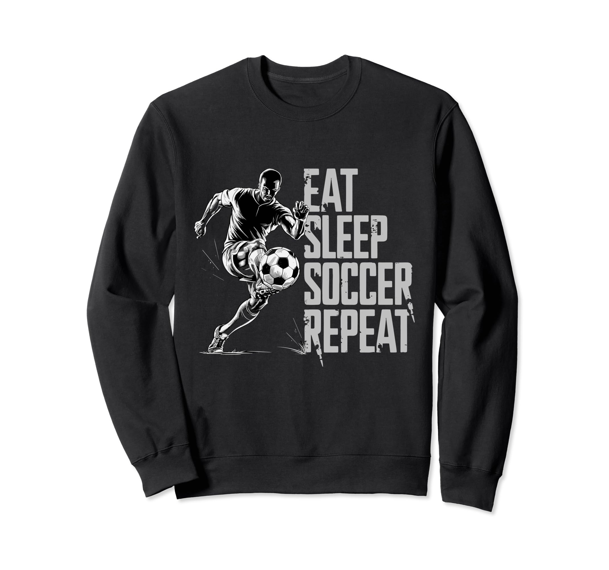 Eat Sleep Soccer Repeat Soccer Sweatshirt - Custom Art Print for Adults