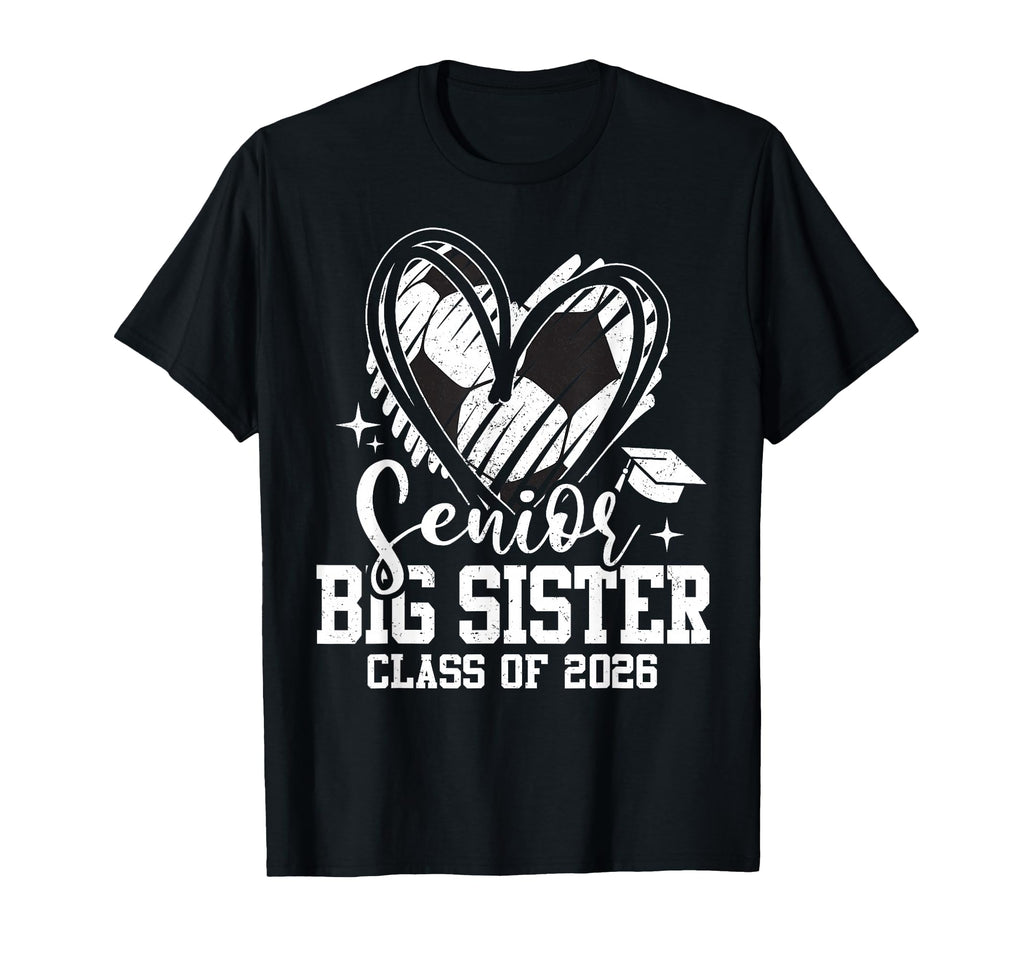 Senior Big Sister Class 2026 Soccer T-Shirt - Custom Art Print Unisex