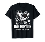 Senior Big Sister Class 2026 Soccer T-Shirt - Custom Art Print Unisex