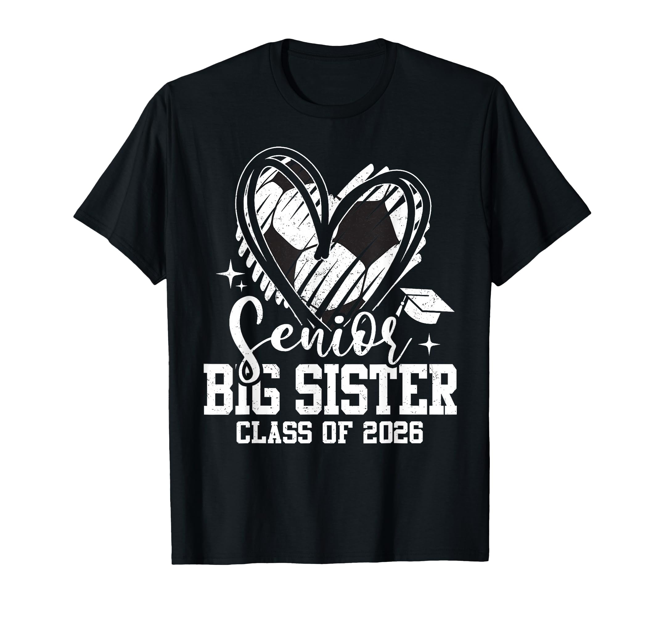 Senior Big Sister Class 2026 Soccer T-Shirt - Custom Art Print Unisex