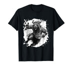 Moose Playing Soccer Team Sports Animal T-Shirt - Trendy Graphic Men Women