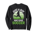 Just Who Loves Soccer Funny Soccer Sweatshirt - Minimalist Print Men Women