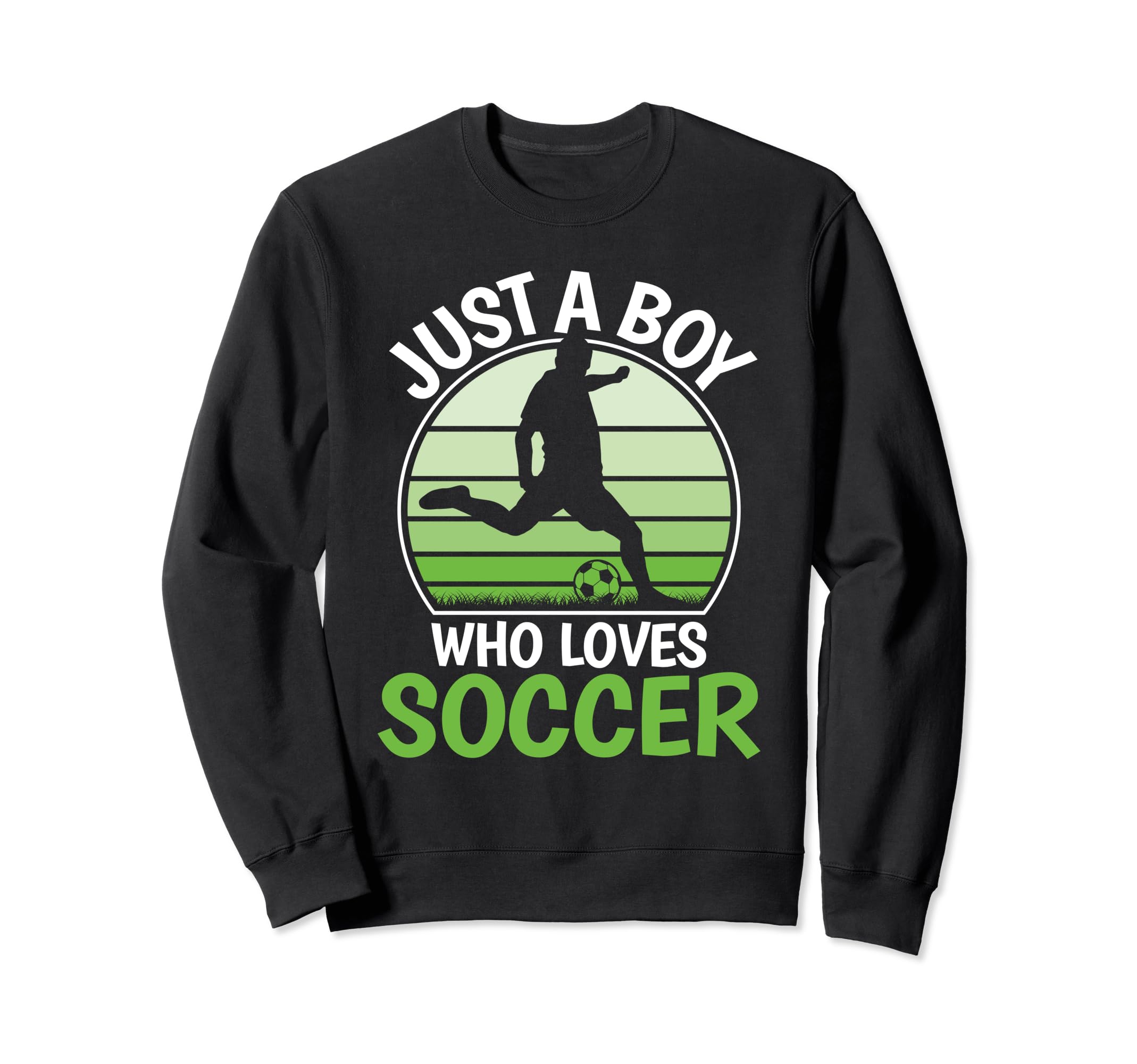 Just Who Loves Soccer Funny Soccer Sweatshirt - Minimalist Print Men Women