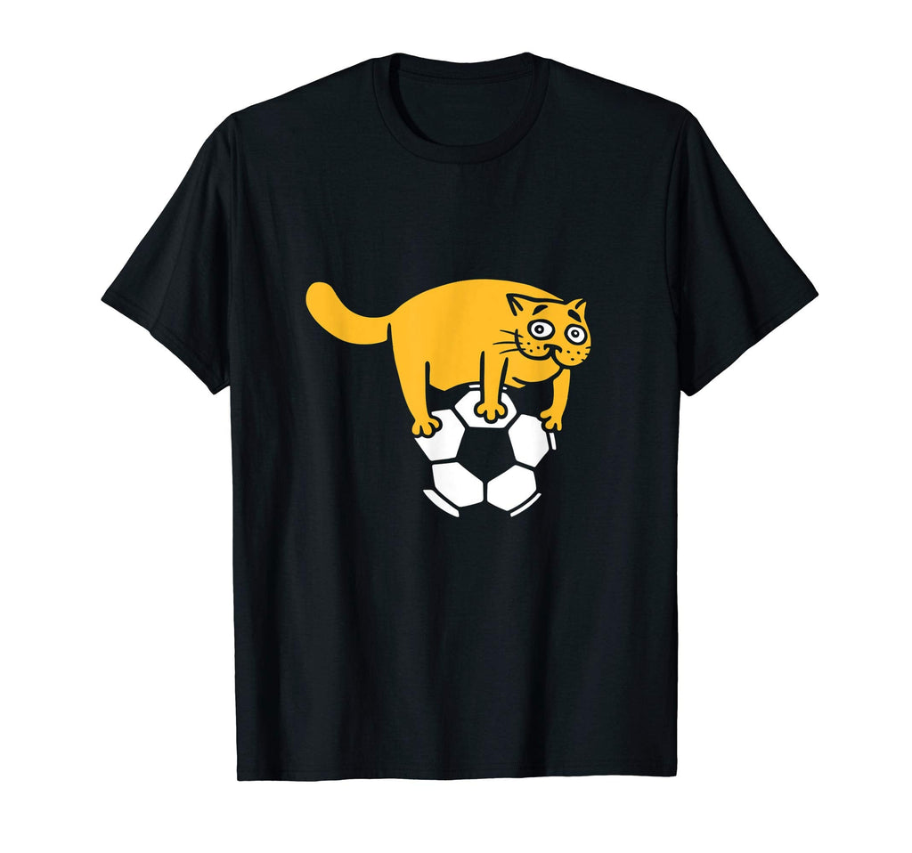 Cat Soccer Ball Funny Fur Mom T-Shirt - Casual Everyday Wear for Adults