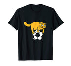 Cat Soccer Ball Funny Fur Mom T-Shirt - Casual Everyday Wear for Adults