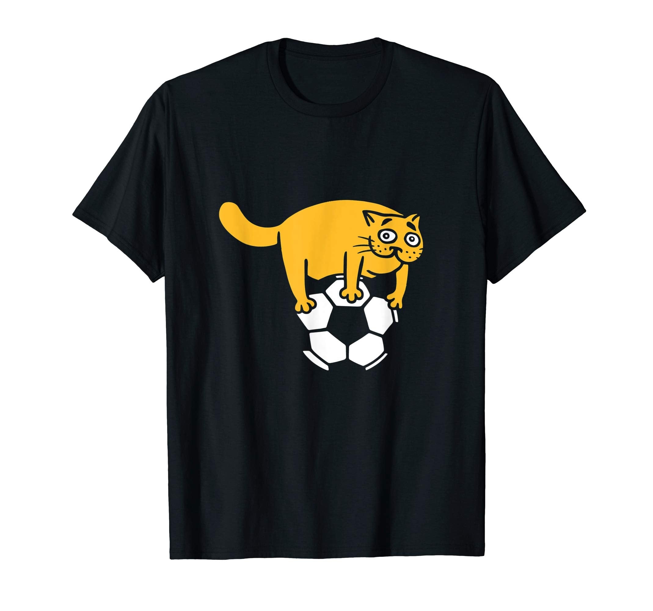 Cat Soccer Ball Funny Fur Mom T-Shirt - Casual Everyday Wear for Adults