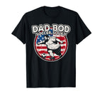 Dad Bod Soccer Squad Soccer Dad Us Flag T-Shirt - Graphic Print Men Women