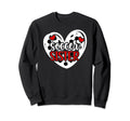 Soccer Sister Heart Sister Soccer Sweatshirt - Custom Art Print for Adults