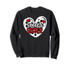 Soccer Sister Heart Sister Soccer Sweatshirt - Custom Art Print for Adults