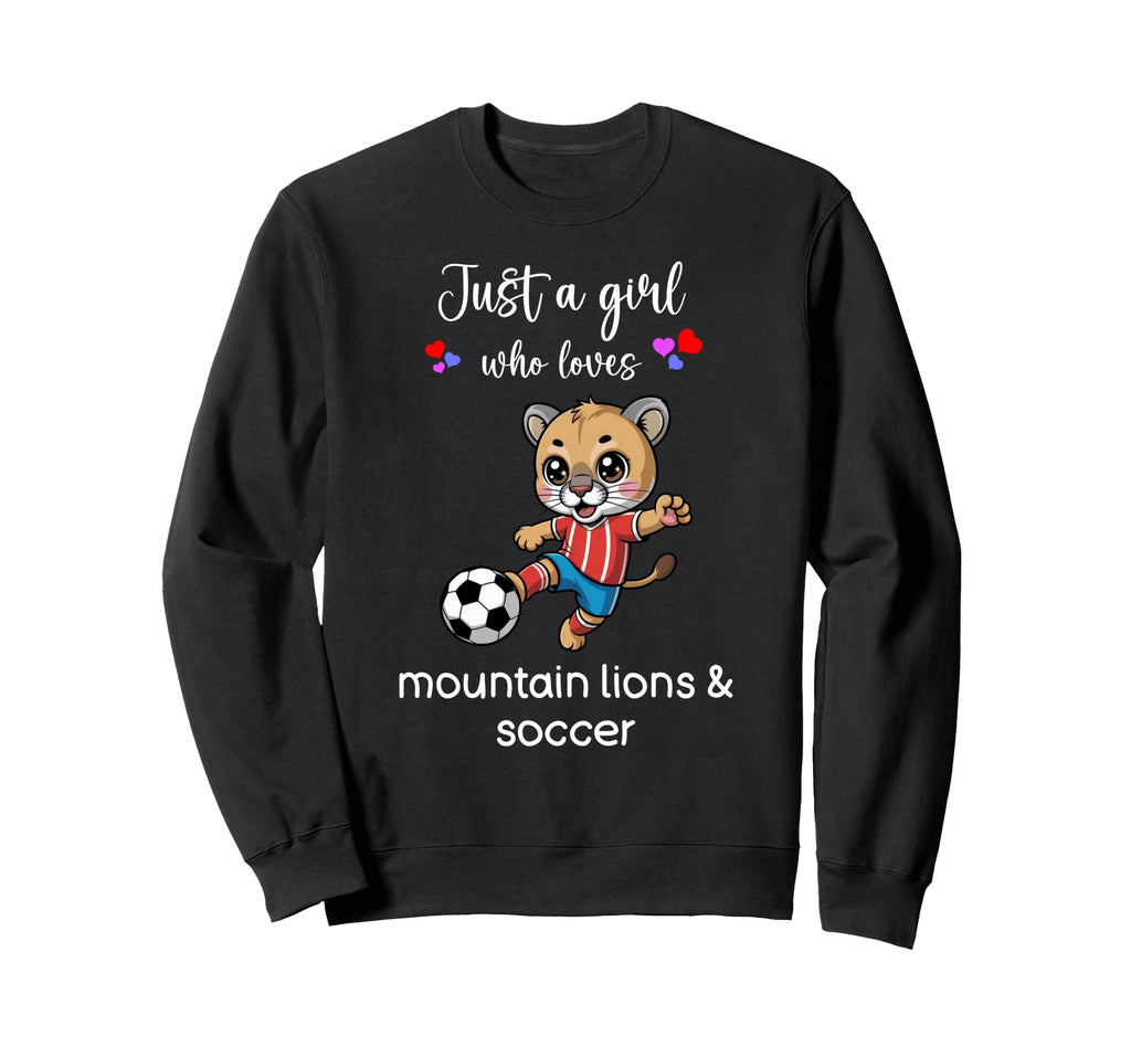 Mountain Lion Soccer Mountain Lion Sweatshirt - Unique Graphic Unisex
