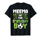 Soccer Meema Birthday Party Family Matching T-Shirt - Trendy Graphic Unisex