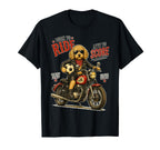 Cockapoo Motorbike Love Footbal Soccer T-Shirt - Novelty Apparel Men Women