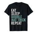 Eat Sleep Hat Trick Repeat Ice Hockey Puck T-Shirt - Unique Graphic Unisex