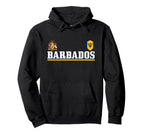 Barbados Heart Pride Soccer Sports Fan Hoodie - Novelty Apparel for Adults