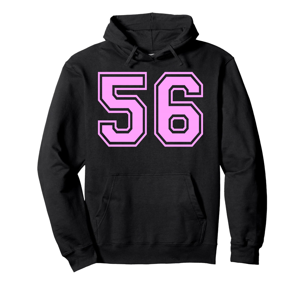 56 Number Fifty Six Sports Varsity Hoodie - Custom Art Print Men Women