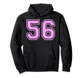 56 Number Fifty Six Sports Varsity Hoodie - Custom Art Print Men Women