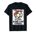 Soccer Mom Bleached Bun Mothers Day T-Shirt - Graphic Print Men Women