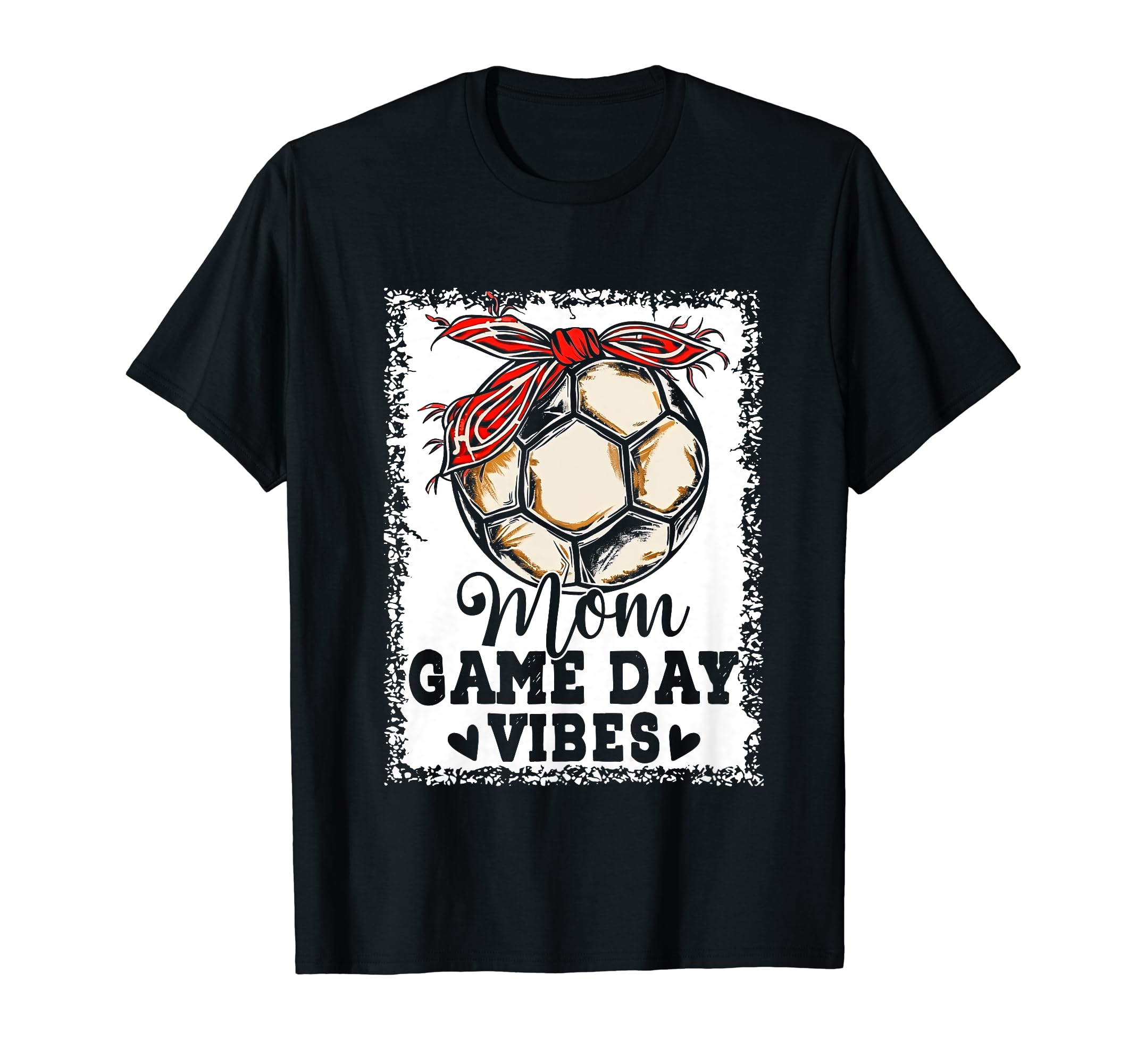 Soccer Mom Bleached Bun Mothers Day T-Shirt - Graphic Print Men Women