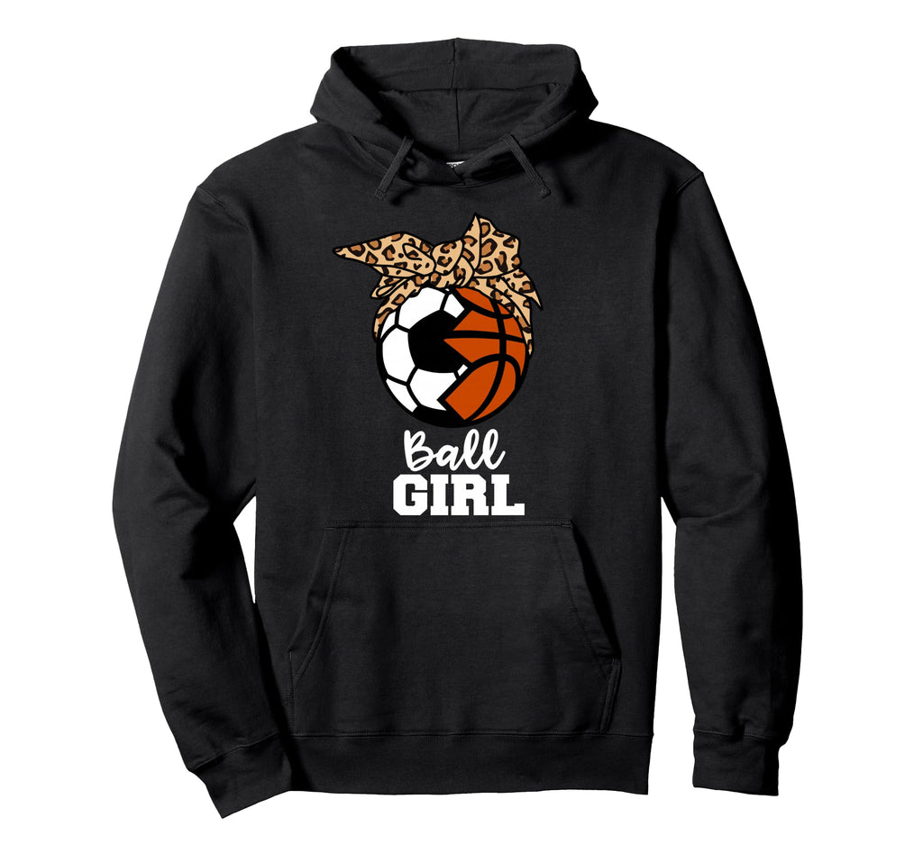 Ball Soccer Basketball Funny Leopard Hoodie - Streetwear Style for Adults