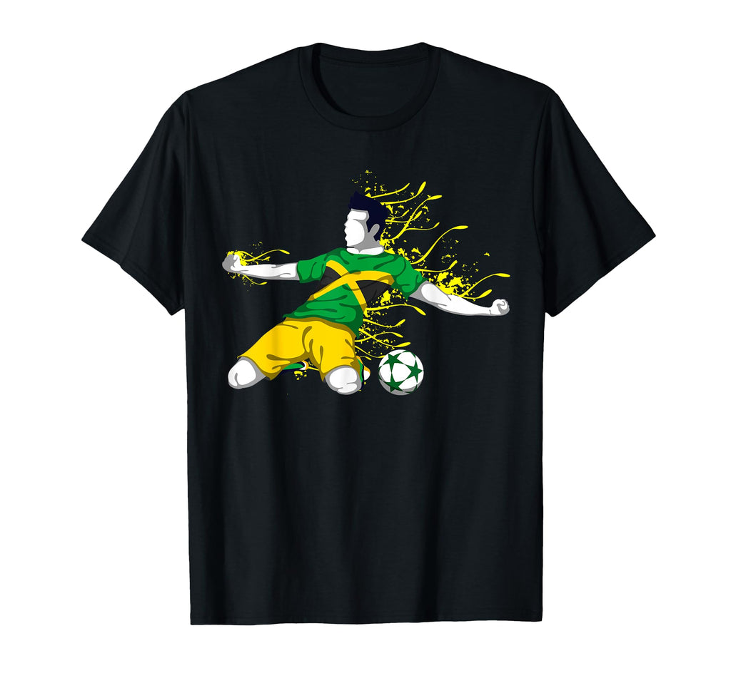 Proud Jamaica Soccer Fans Jersey T-Shirt - Custom Art Print Unisex