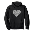 Heart Shaped Soccer Ball Artwork Hoodie - Aesthetic Graphic for Adults