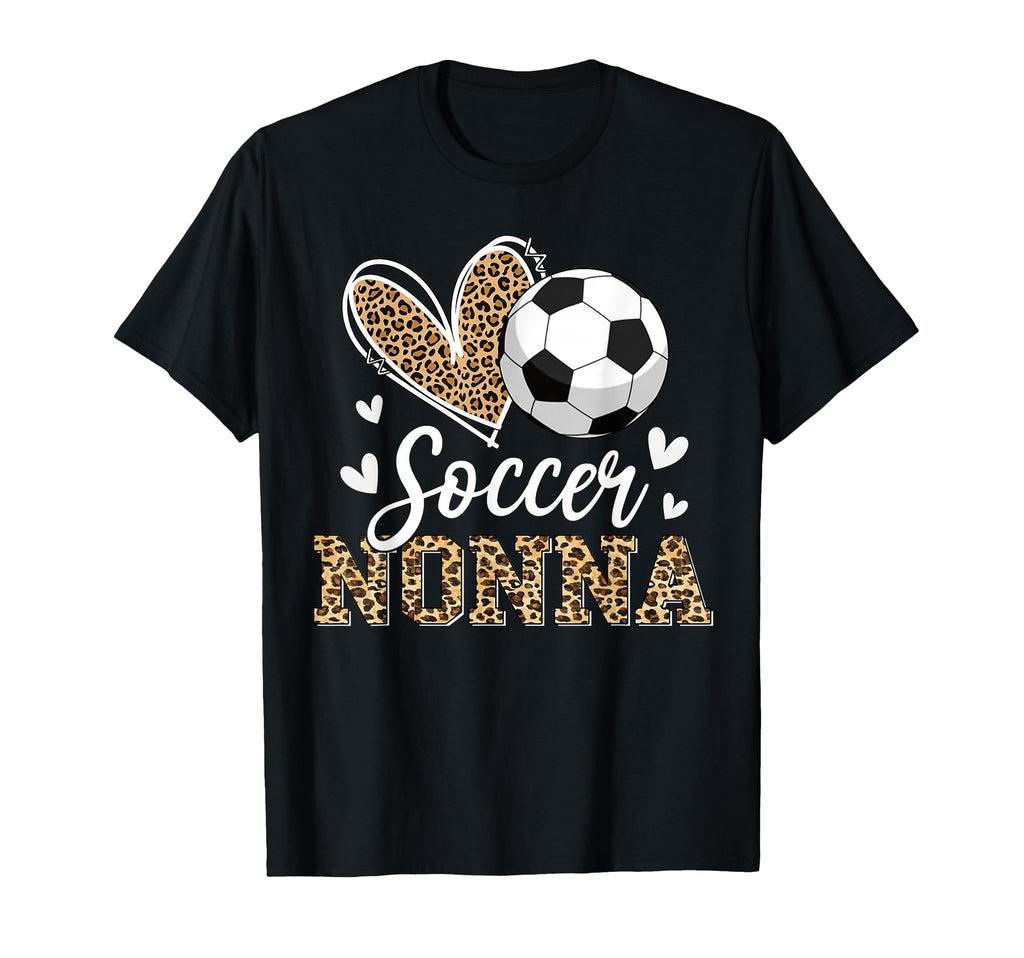 Funny Soccer Nonna Leopard Nonna T-Shirt - Novelty Apparel for Adults