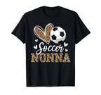 Funny Soccer Nonna Leopard Nonna T-Shirt - Novelty Apparel for Adults