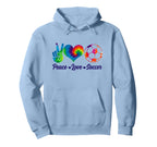 Soccer Tie Dye Peace Love Soccer Player Hoodie - Custom Art Print Men Women