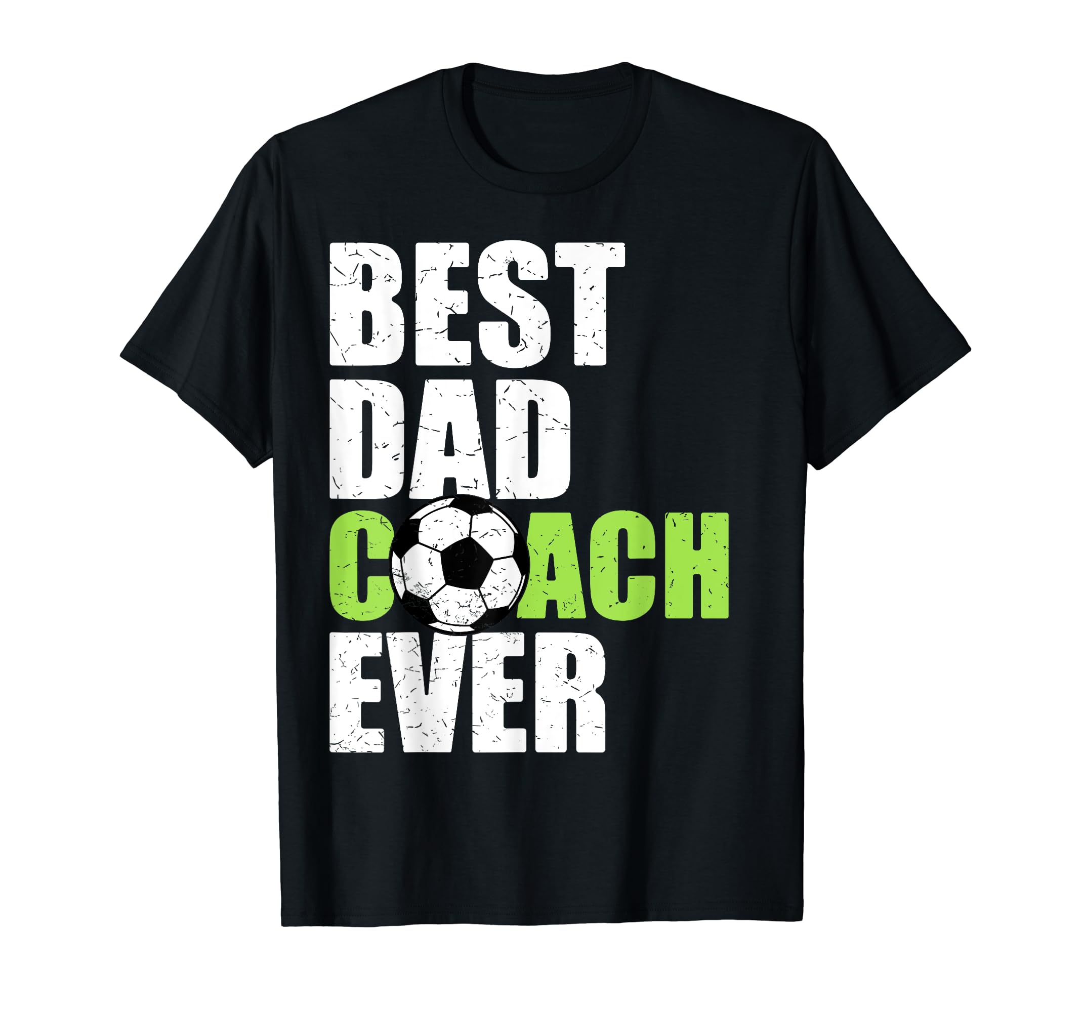 Best Dad Coach Ever Soccer Father Daddy T-Shirt - Graphic Print Unisex