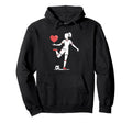 Soccer Valentines Day Heart Love Hoodie - Casual Everyday Wear Unisex