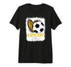 Soccer Game Day Vibes Leopard Soccer Mom T-Shirt - Unique Graphic Unisex