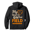My Heart Is That Field Soccer Mom Dad Hoodie - Minimalist Print Unisex