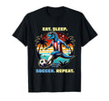 Eat Sleep Soccer Repeat Funny Soccer T-Shirt - Streetwear Style for Adults