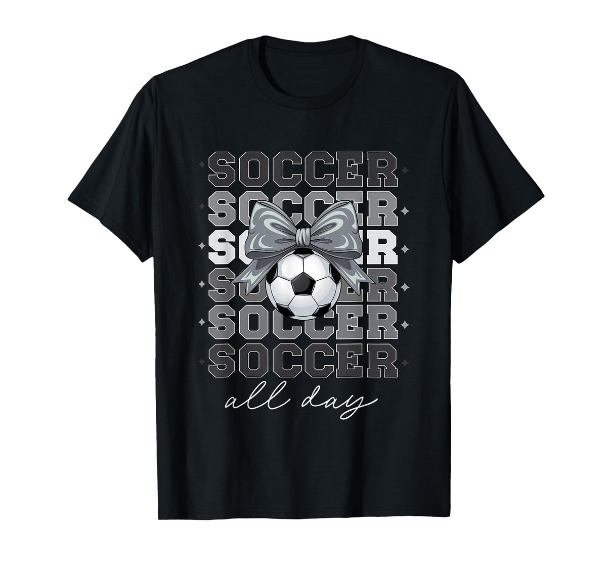 Groovy Soccer Coquette Bow Soccer T-Shirt - Aesthetic Graphic for Adults