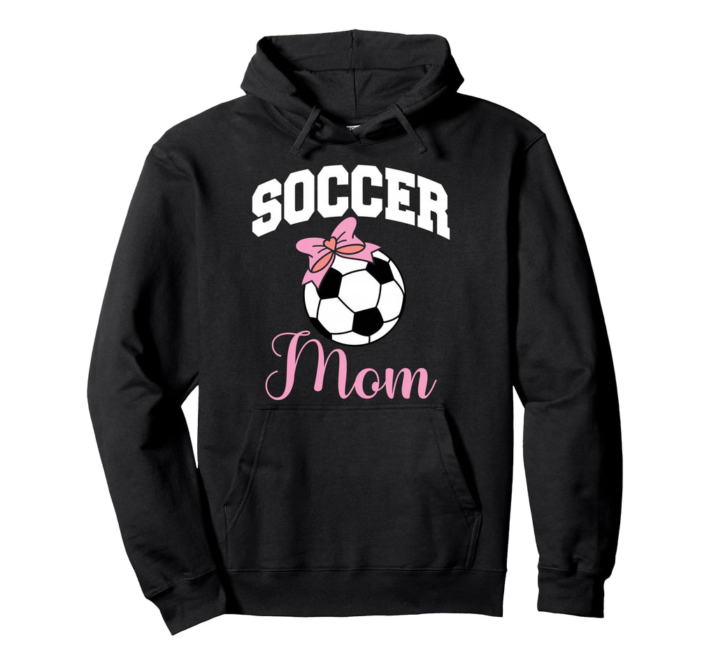 Soccer Mom Bow Soccer Ball Hoodie - Minimalist Print Unisex