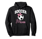 Soccer Mom Bow Soccer Ball Hoodie - Minimalist Print Unisex