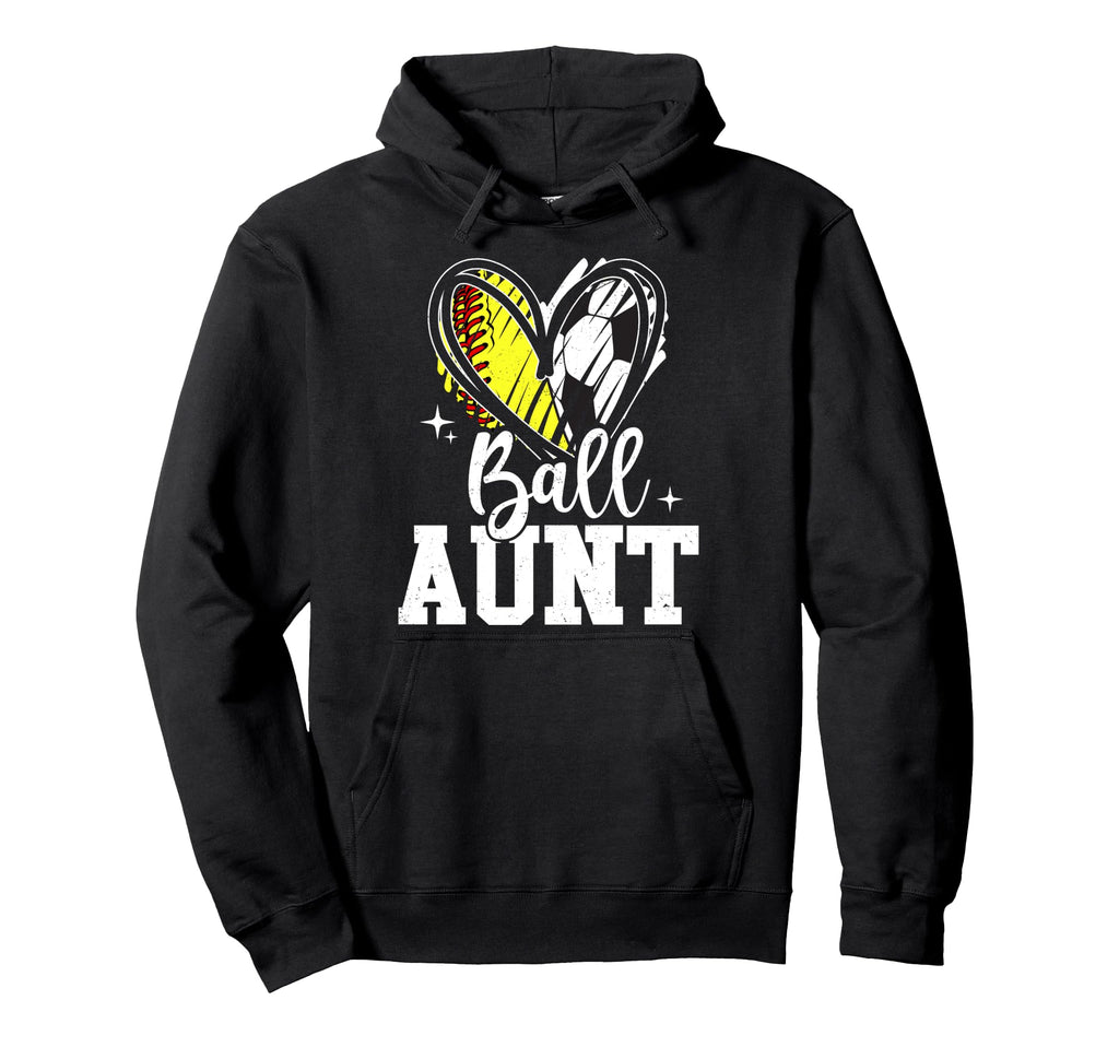 Ball Aunt Softball Soccer Ball Aunt Hoodie - Streetwear Style Men Women