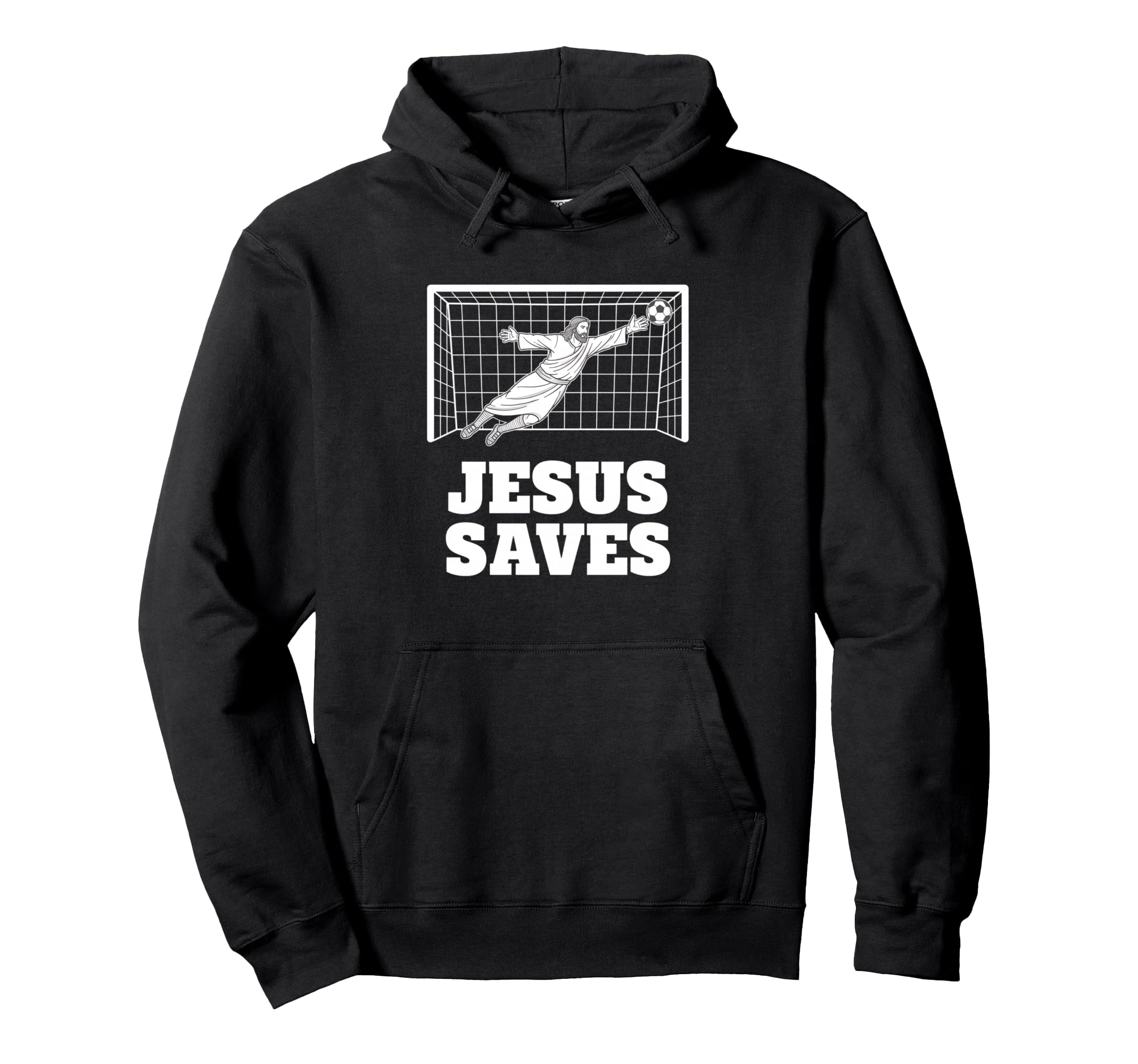 Christian Jesus Saves Soccer Goalkeeper Hoodie - Novelty Apparel Men Women