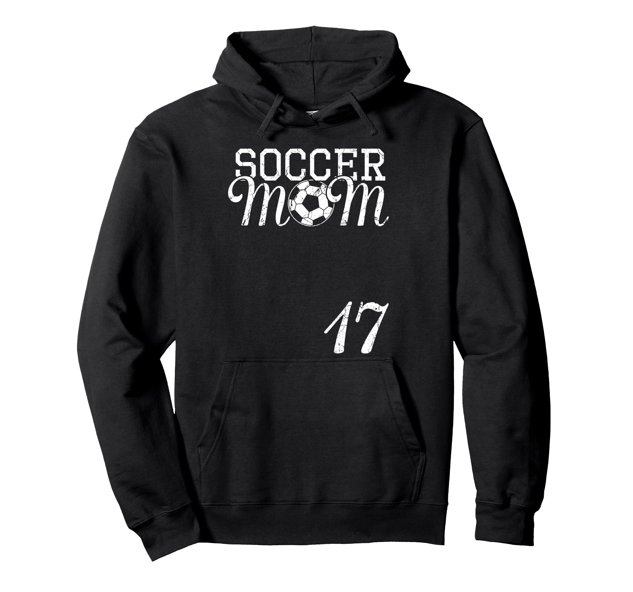 Soccer Mom Jersey Number 17 Favorite Hoodie - Minimalist Print for Adults