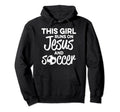 Christian Soccer Runs Jesus Hoodie - Fun Novelty Design Men Women