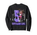 5Th Birthday Black Soccer Ball Net Sweatshirt - Minimalist Print Men Women