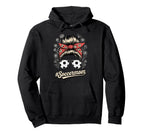 Messy Bun Soccer Mom Sunglasses Floral Hoodie - Fun Novelty Design Unisex