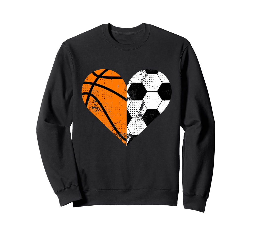 Leopard Basketball And Soccer Mom Funny Sweatshirt - Unique Graphic Unisex