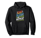 Eat Sleep Soccer Repeat Hoodie - Minimalist Print Unisex